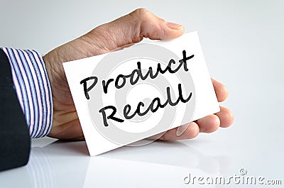 Product recall text concept Stock Photo