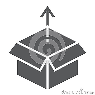 Product release glyph icon, development Vector Illustration