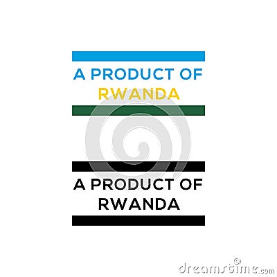 A product of Rwanda stamp or seal design vector download Vector Illustration