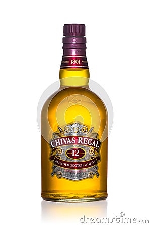 Product shot of chivas Tegal whisky Editorial Stock Photo