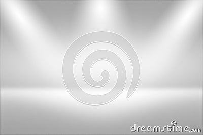 Product Showscase Spotlight Background - Crisp and Clear Infinite Horizon White Floor Stock Photo