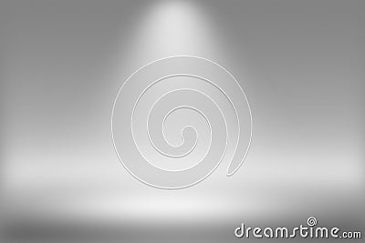 Product Showscase Spotlight Background - Elevated Round Platform in White Clear Photographer Studio Stock Photo