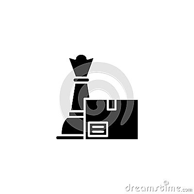 Product strategy black icon concept. Product strategy flat vector symbol, sign, illustration. Vector Illustration