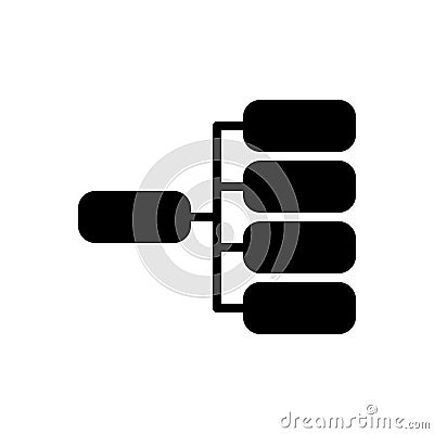 Black solid icon for Product Website, flowchart and diagram Vector Illustration