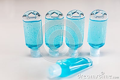 Production of alcohol gels for disinfecting. Stock Photo