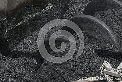 Production of asphalt Stock Photo