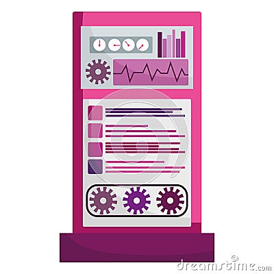 production automation machine Vector Illustration