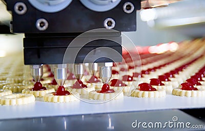 Production cookie in factory Stock Photo