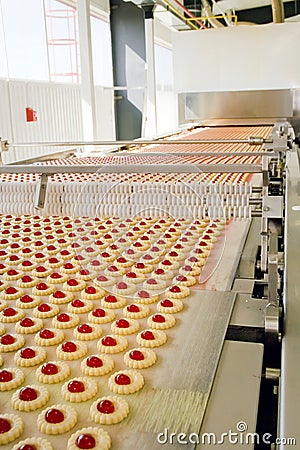 Production cookie in factory Stock Photo