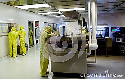 Production of electronic components Editorial Stock Photo