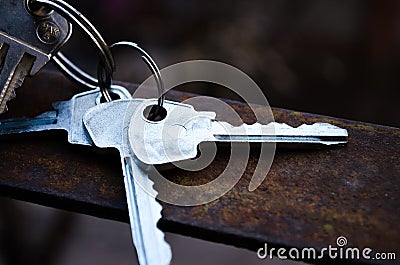 Production of keys. The keys. Bunch of keys. The keys to the apartment. Stock Photo