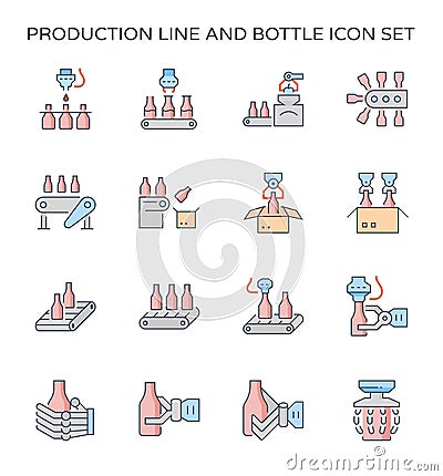 Production line icon Vector Illustration