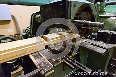 Production, manufacture and woodworking industry concept. Equipm Stock Photo