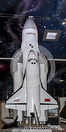 The production model of the orbital spaceship Editorial Stock Photo