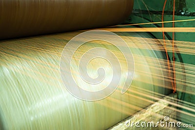 Nylon thread in a factory Stock Photo
