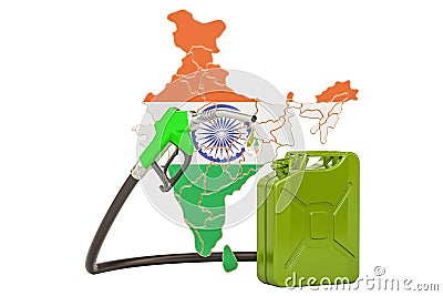 Production and trade of petrol in India, concept. 3D rendering Stock Photo