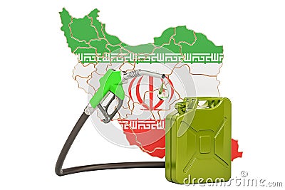 Production and trade of petrol in Iran, concept. 3D rendering Stock Photo