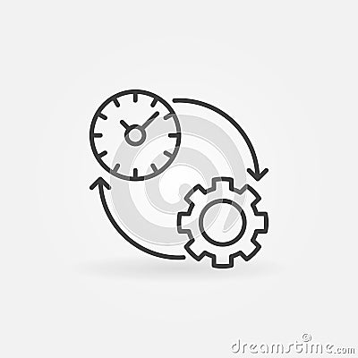 Productivity line icon Vector Illustration