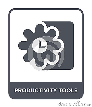 productivity tools icon in trendy design style. productivity tools icon isolated on white background. productivity tools vector Vector Illustration