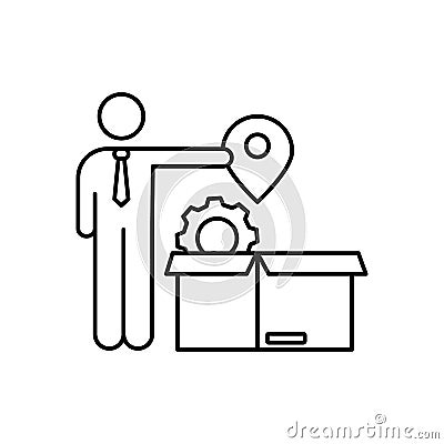 Products, location, delivery icon. Element of business icon Stock Photo