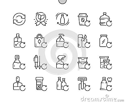Products refill option. Eco friendly. Vector Illustration