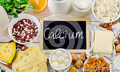 Products rich in calcium. Stock Photo