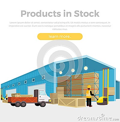 Products in Stock Vector Illustration