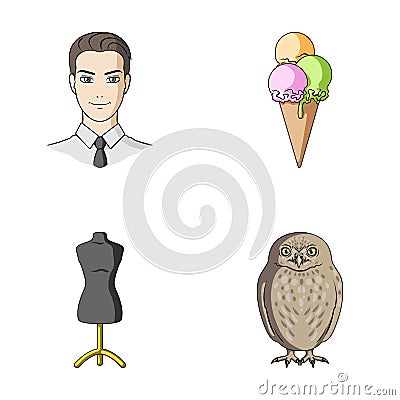 Profession, atelier and other web icon in cartoon style.food, animal icons in set collection. Vector Illustration