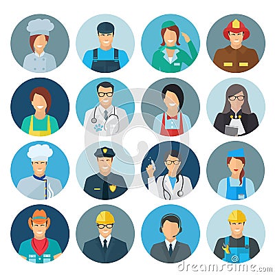 Profession Avatar Flat Icon Vector Illustration