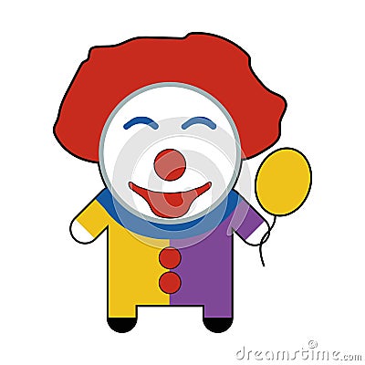 Profession character clown Vector Illustration
