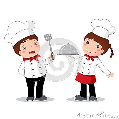 Profession costume of chef for kids Vector Illustration