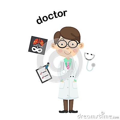 Profession doctor. illustration Vector Illustration