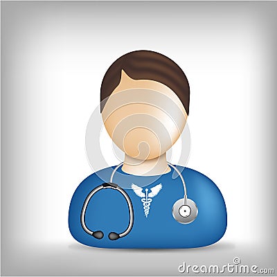 Profession icon - medic Vector Illustration