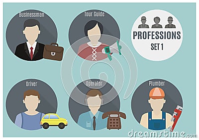 Profession people. Set 1 Vector Illustration