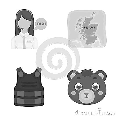 Profession, travel, tourism and other web icon in monochrome style.animal, toy, brown, icons in set collection. Vector Illustration