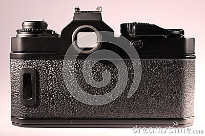 Analog camera body ,rear side Stock Photo