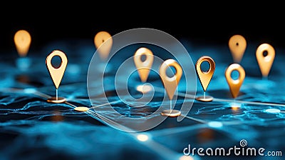 Professional analyzing geospatial data for route optimization. Stock Photo