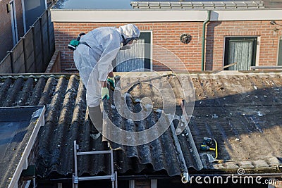 Professional asbestos removal Editorial Stock Photo