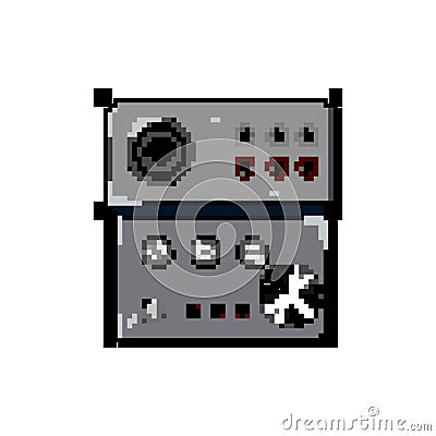 professional audio mixer game pixel art vector illustration Vector Illustration