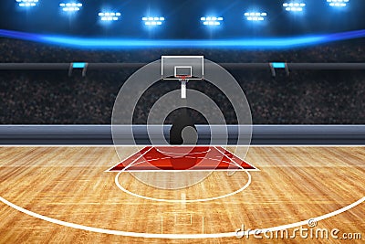 Professional basketball court arena backgrounds Stock Photo