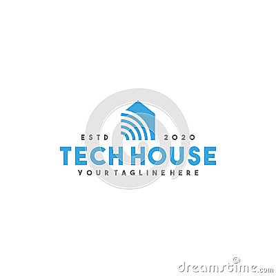 Professional bit tech house logo design Stock Photo