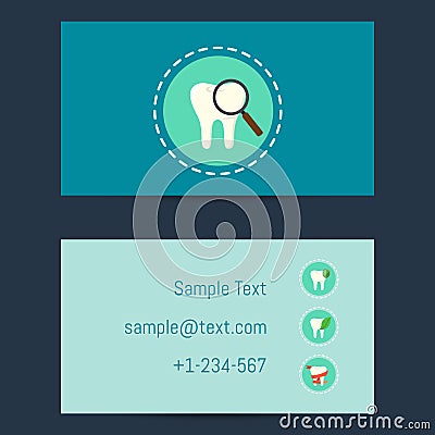 Professional business card for dentists Vector Illustration