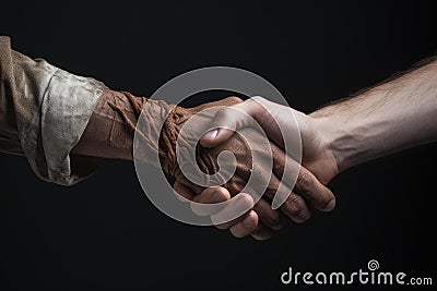 Professional Business shaking hands. Generate Ai Stock Photo