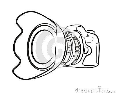 Professional camera Vector Illustration