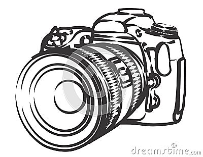 Professional camera Vector Illustration