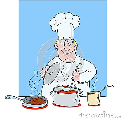 Professional chef Vector Illustration