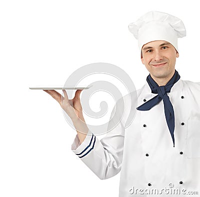 Professional chef man Stock Photo