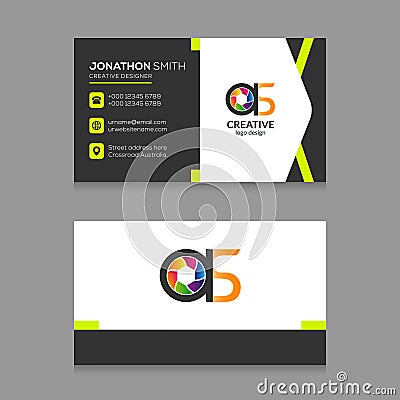 AS Photography Abstract Letter Logo Business Card design Template Vector Vector Illustration