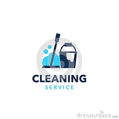 Professional cleaning company logo design Vector Illustration