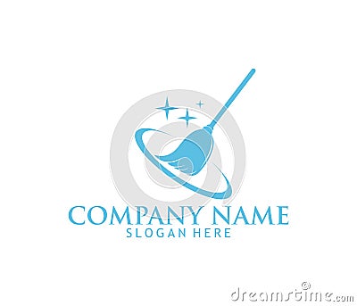 Cleaning washing service household maintenance vector logo design Stock Photo